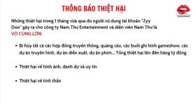  Nam Thư bị hủy tất cả hợp đồng, thiệt hại hàng tỉ?