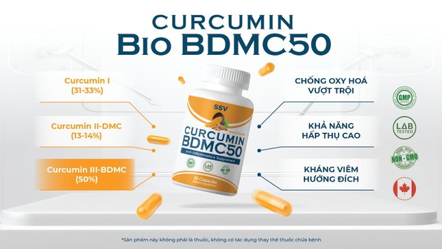  TPBVSK Curcumin BDMC50 - Tăng cường hiệu quả hỗ trợ bảo vệ sức khoẻ cho người Việt 