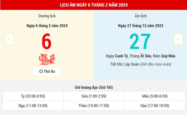  Lịch Âm hôm nay (6-2) và những thông tin tham khảo 第1张