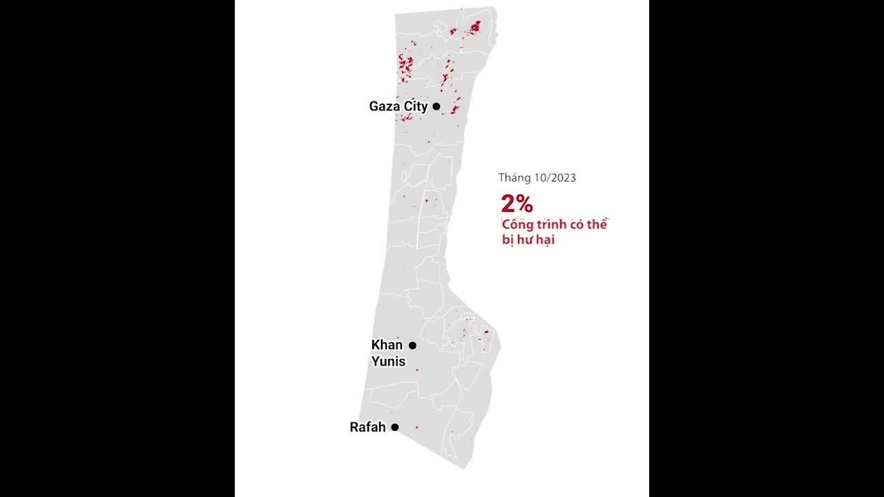 Gaza như bình địa sau một năm chiến sự 