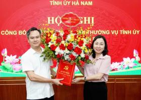  Hà Nam có tân Trưởng ban Nội chính Tỉnh ủy 